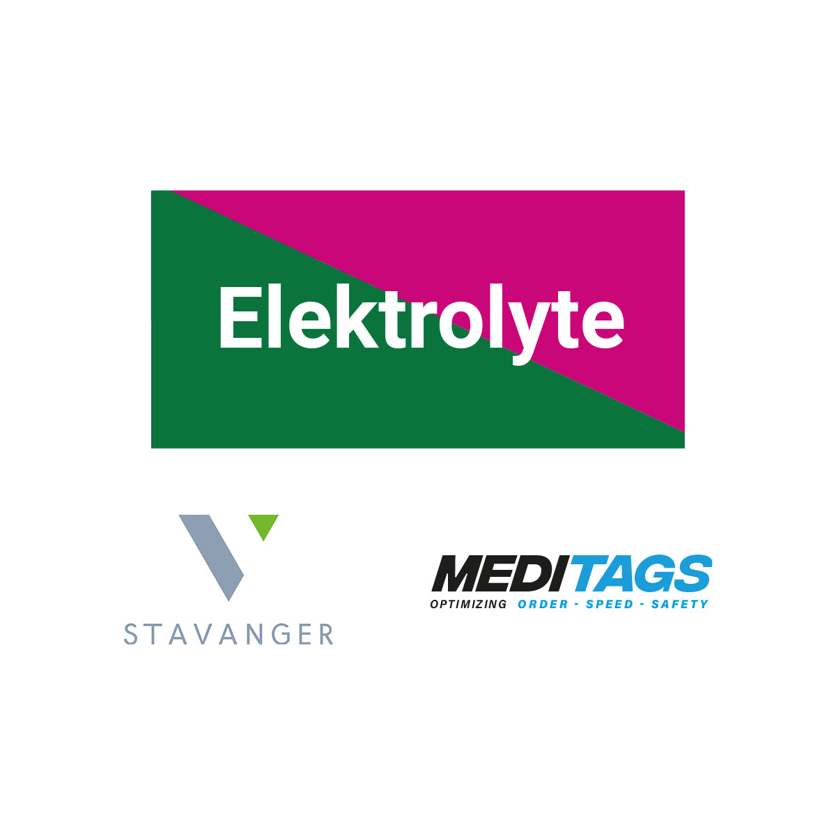 STAVANGER® MEDITAGS: Elektrolyte (grün-pink)